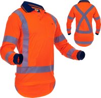 CAUTION TTMC-W17 L/S MICRO FIBRE POLO - X-BACK-SIZE