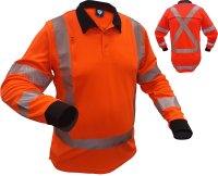 CAUTION TTMC-W17 X-BACK L/S MICROVENT POLO-SIZE
