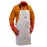 FUSION CHROME LEATHER WELDERS APRON, KEVLAR STITCHED, SIZE
