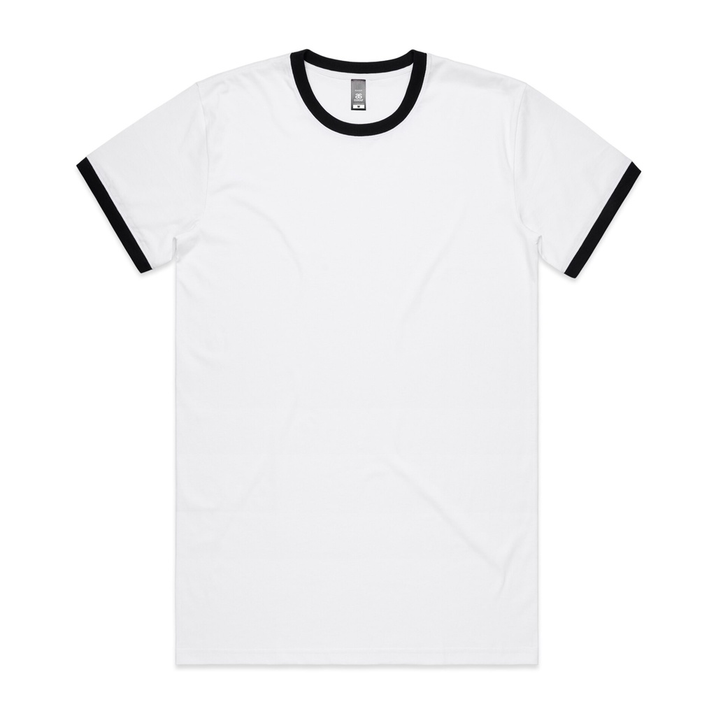 [5053-WHI_B-G-S] Staple Ringer Tee - 5053 (S, White/Black)