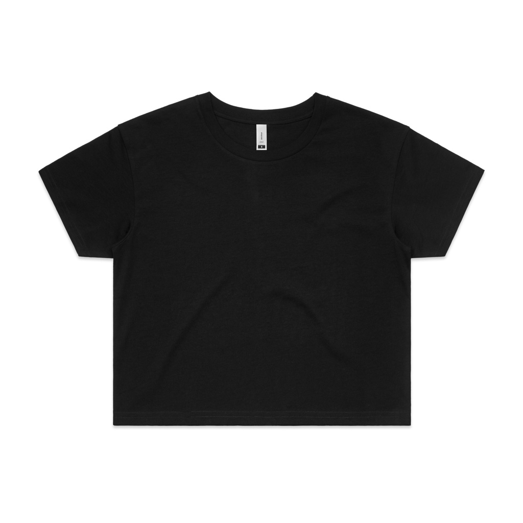 [4062-BLACK-F-XS] Wo's Crop Tee - 4062 (XS, Black)