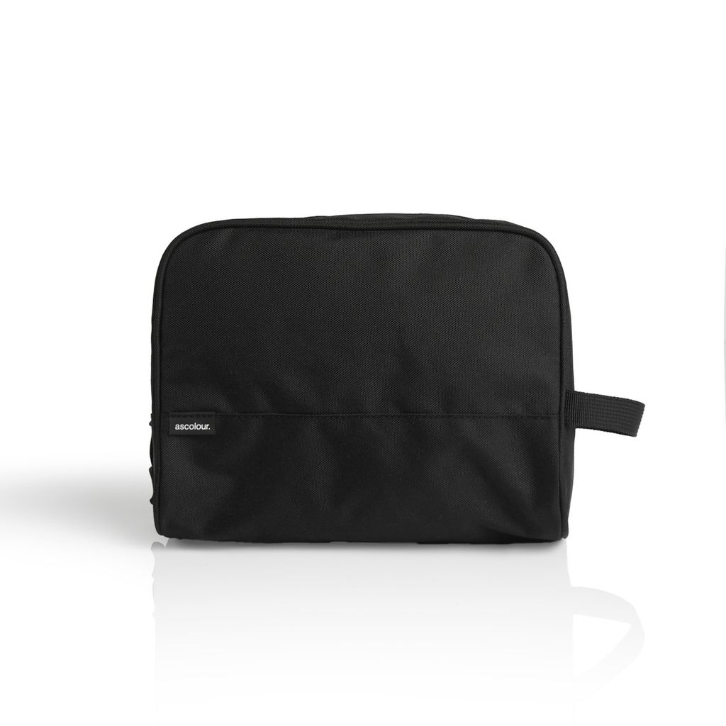 [1022-BLACK-P-OS] Recycled Toiletry Bag - 1022