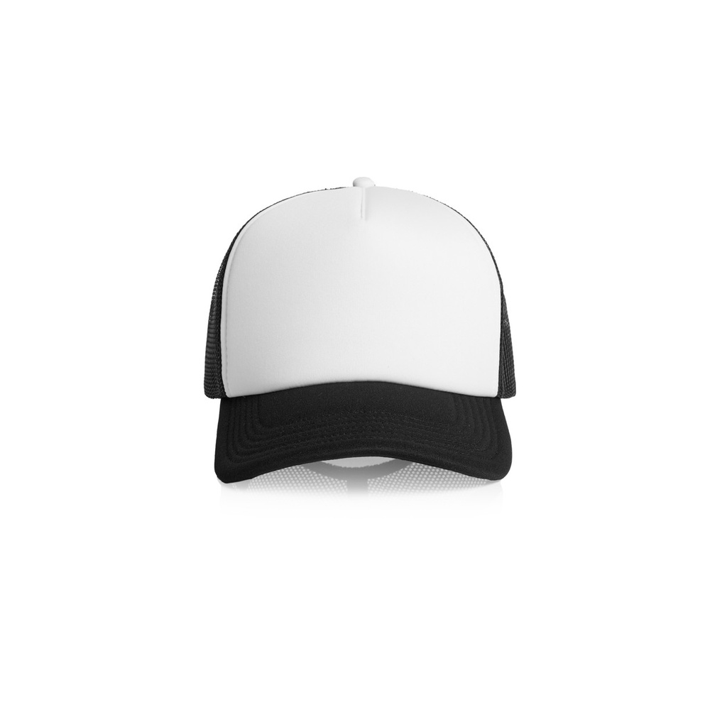 [1163-WHI_B-P-OS] Frame Foam Two-Tone Trucker - 1163 (White/Black)