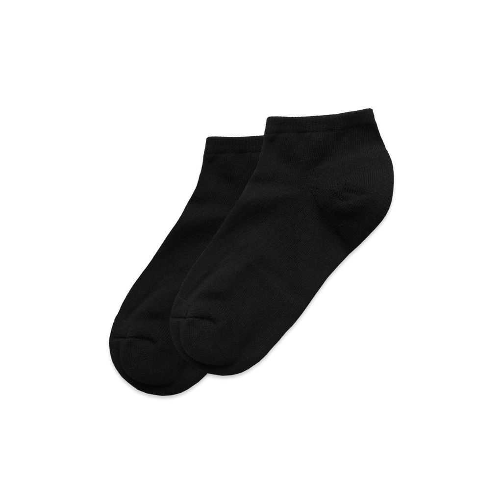 [1204-BLACK-4-8] Ankle Socks (2 Pairs) - 1204 (4-8 US, Black)