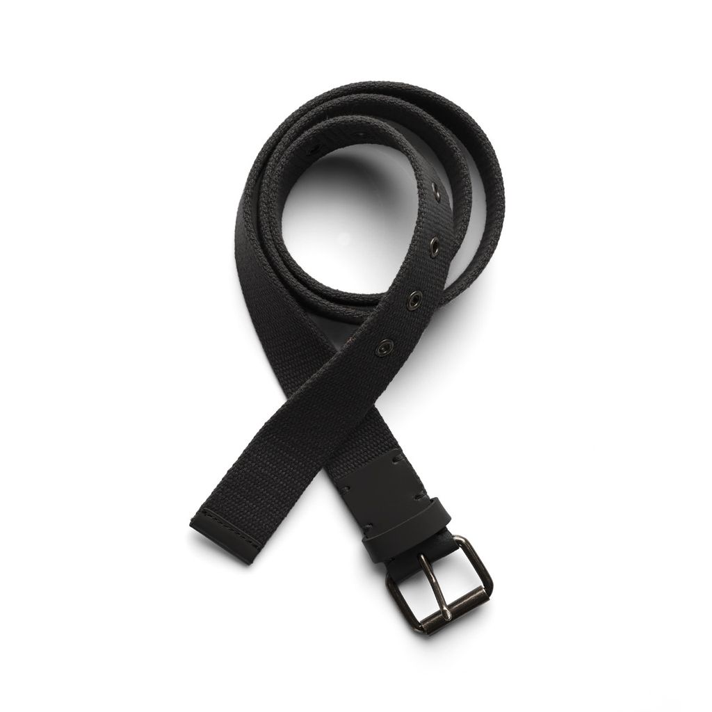 [1406-BLACK-G-S] Cotton Webbing Belt - 1406 (S, Black)