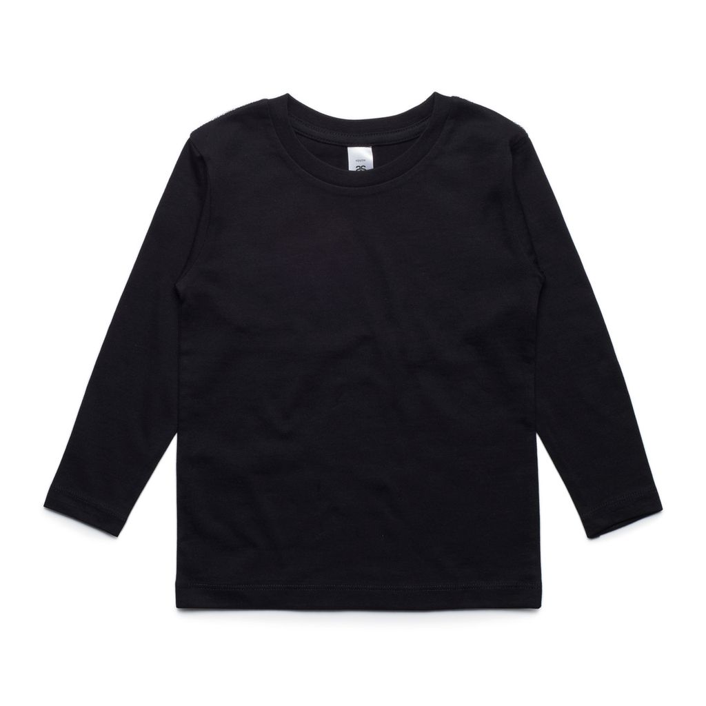 [3008-BLACK-V-8K] Youth Staple L/S Tee - 3008 (8, Black)