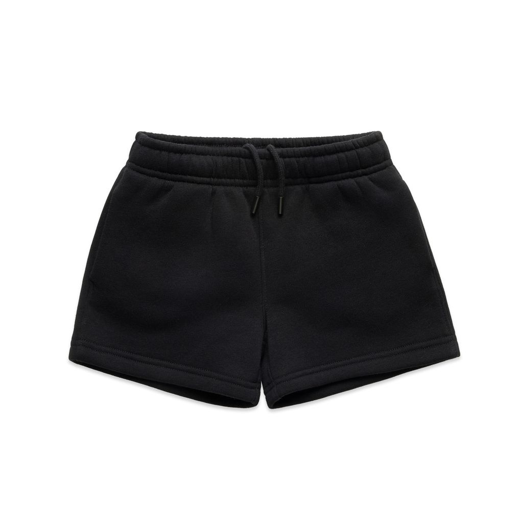 [3042-BLACK-S-2K] Kids Relax Track Shorts - 3042 (2, Black)