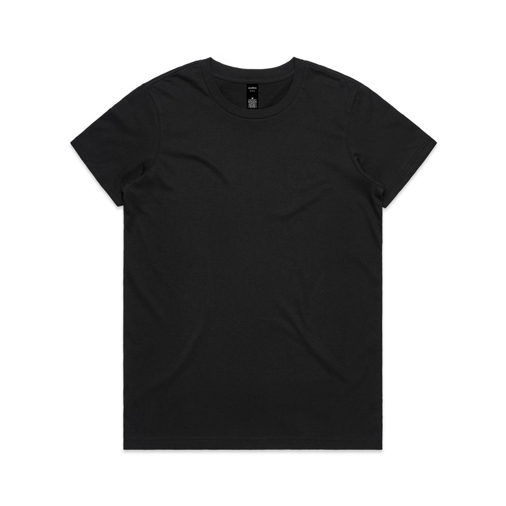 [4001G-BLACK-F-XS] Wo's Maple Organic Tee - 4001G (XS, Black)