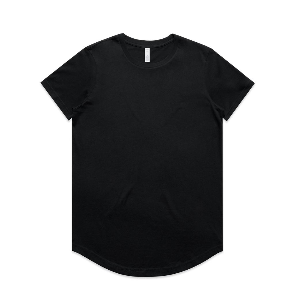 [4024-BLACK-F-XS] Wo's Maple Curve Tee - 4024 (XS, Black)