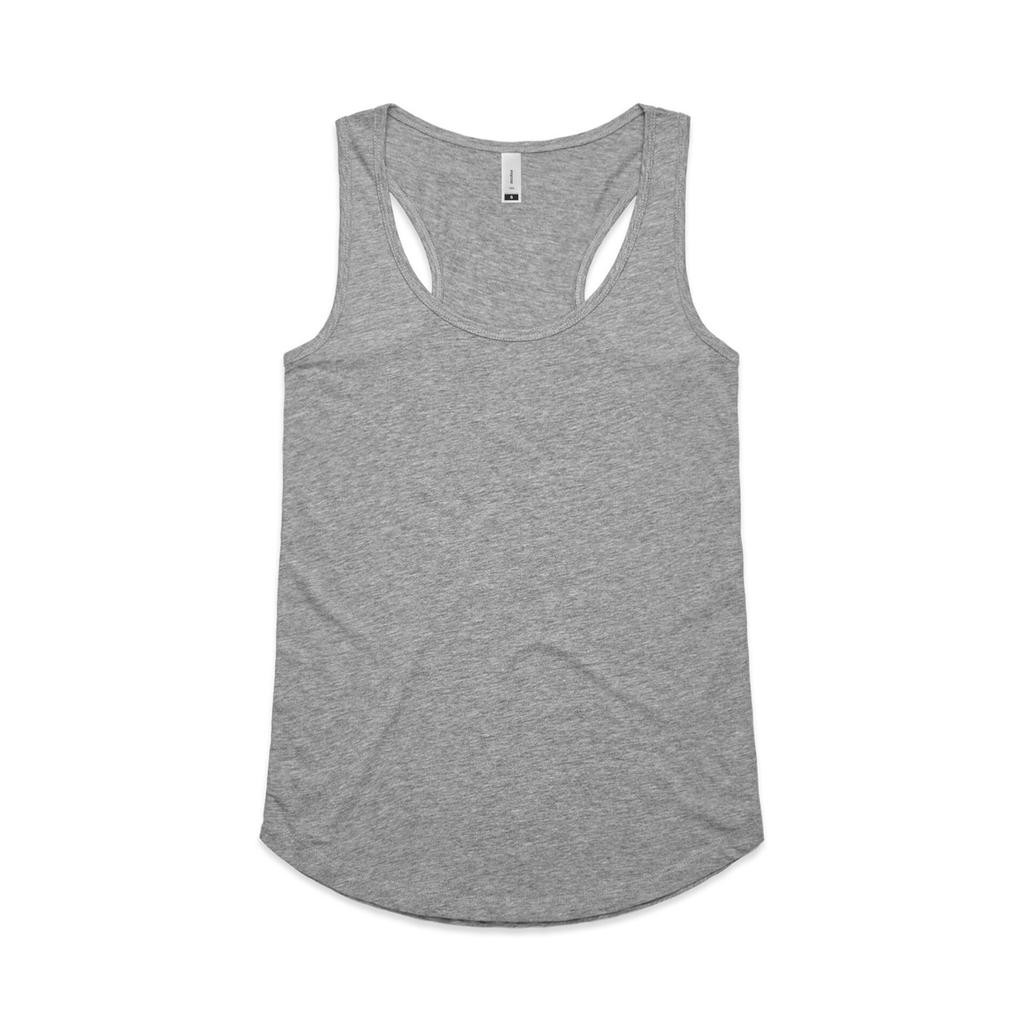 [4045-GRE_M-F-XS] Wo's Yes Racerback Singlet - 4045 (XS, Grey Marle)