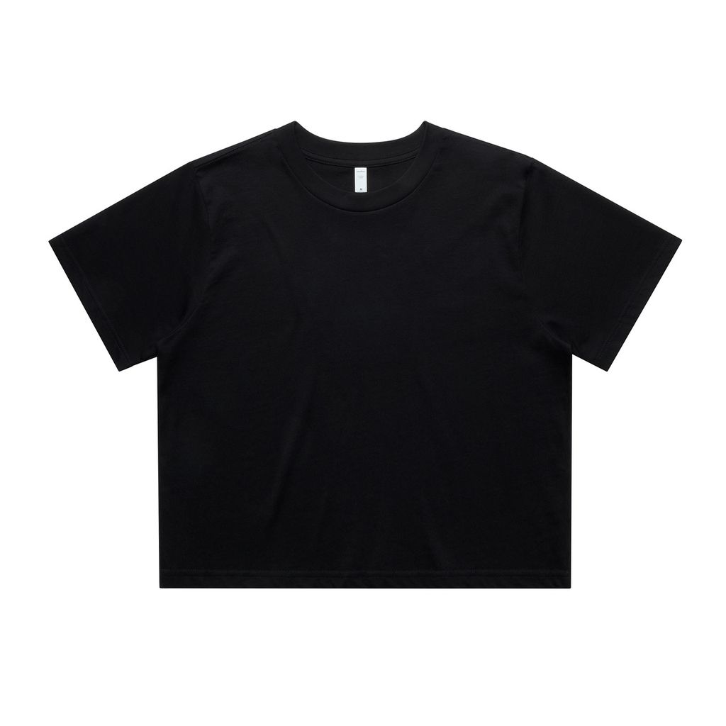 [4072-BLACK-F-XS] Wo's Classic Crop Tee - 4072 (XS, Black)