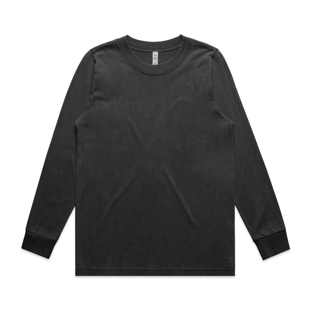 [4083-F_BLK-F-XS] Wo's Heavy Faded L/S Tee - 4083 (XS, Faded Black)