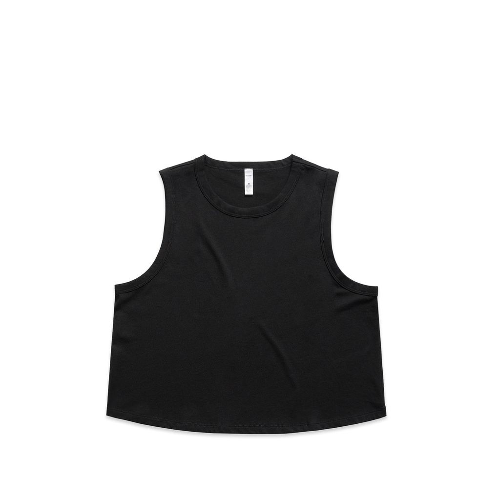 [4091-BLACK-F-XS] Wo's Martina Crop Tank - 4091 (XS, Black)