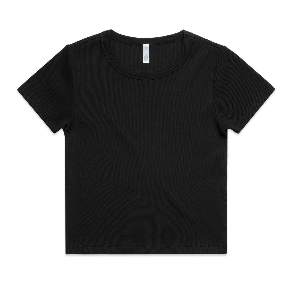 [4092G-BLACK-F-XS] Wo's Organic Rib Tee - 4092G (XS, Black)