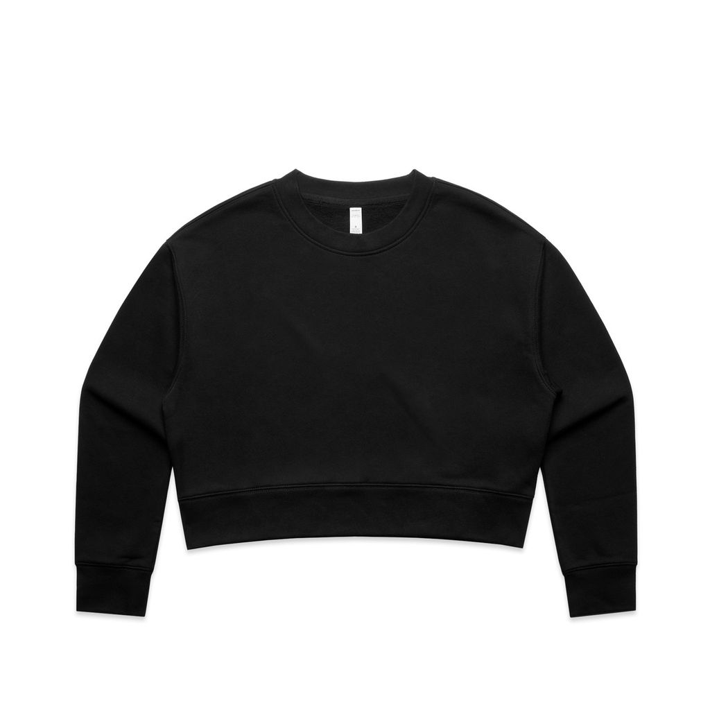 [4169-BLACK-F-XS] Wo's Relax Crop Crew - 4169 (XS, Black)