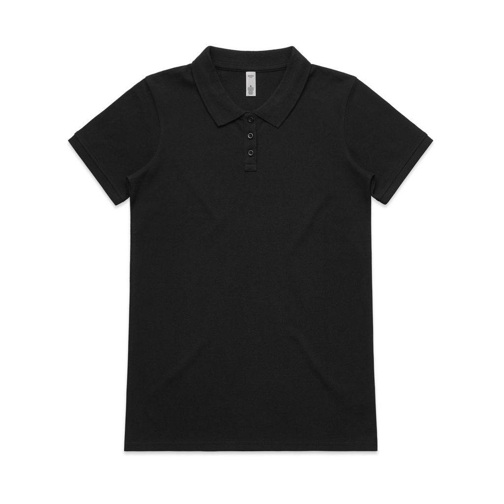 [4411-BLACK-F-XS] Wo's Pique Polo - 4411 (XS, Black)