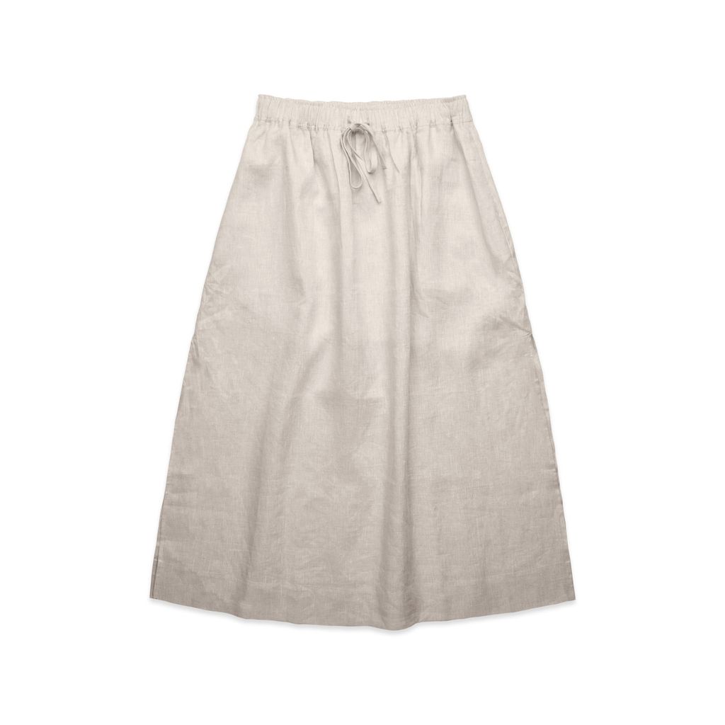 [4428-NAT_R-F-XS] Wo's Linen Skirt - 4428 (XS)