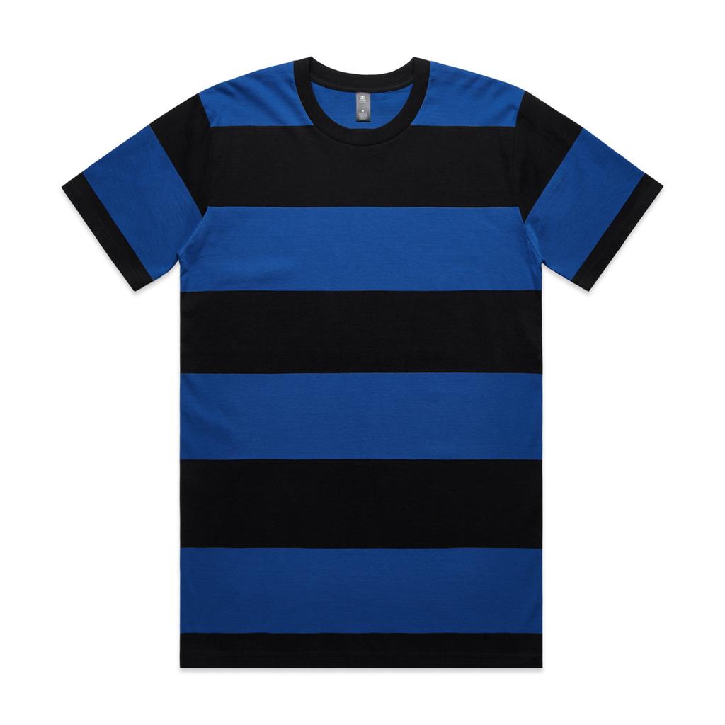 [5045-BL/BL-F-XS] Wide Stripe Tee - 5045 (XS, Blue/Black)