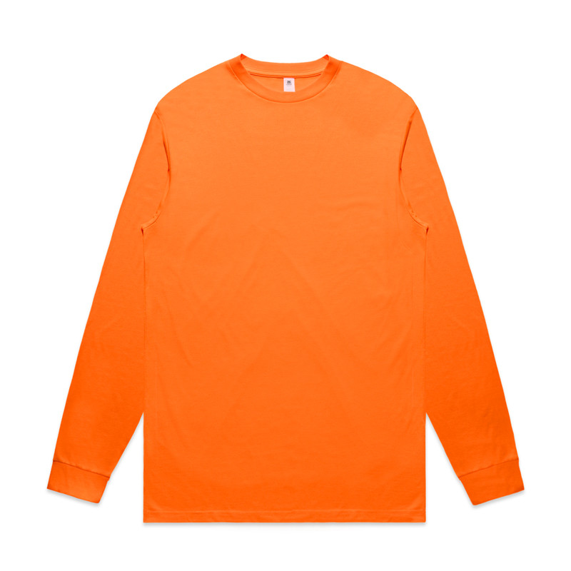 [5054F-SAF_O-G-S] Block Safety L/S Tee - 5054F (S, Safety Orange)