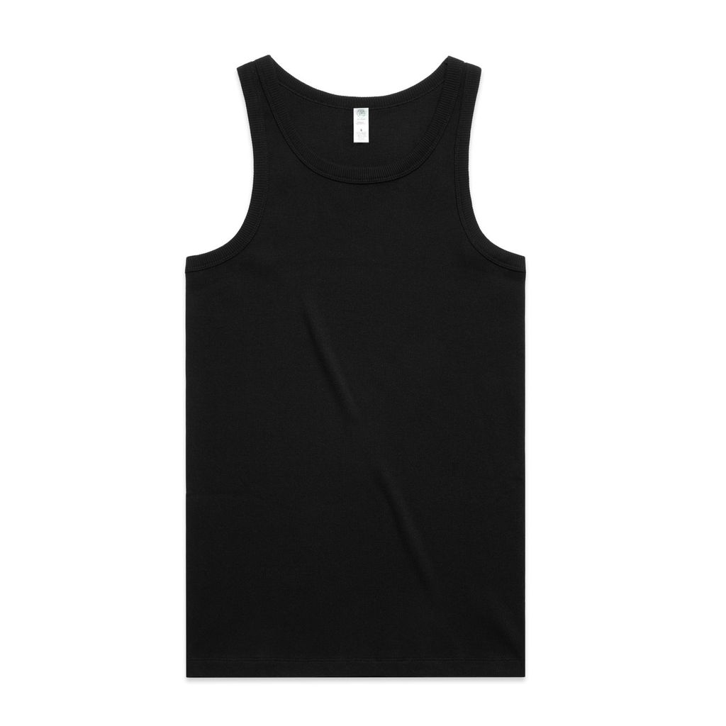 [5063G-BLACK-G-S] Organic Rib Singlet - 5063G (S, Black)