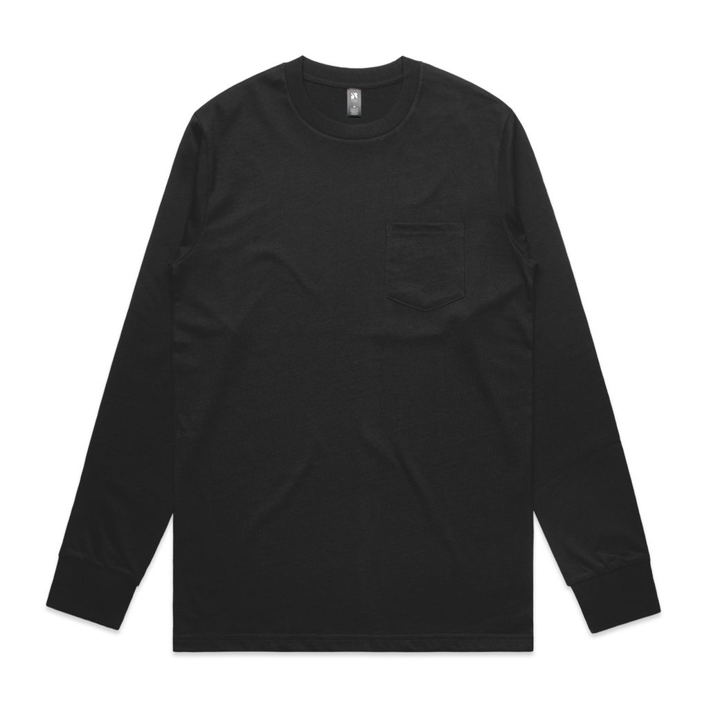 [5072-BLACK-G-S] Classic Pocket L/S Tee - 5072 (S, Black)