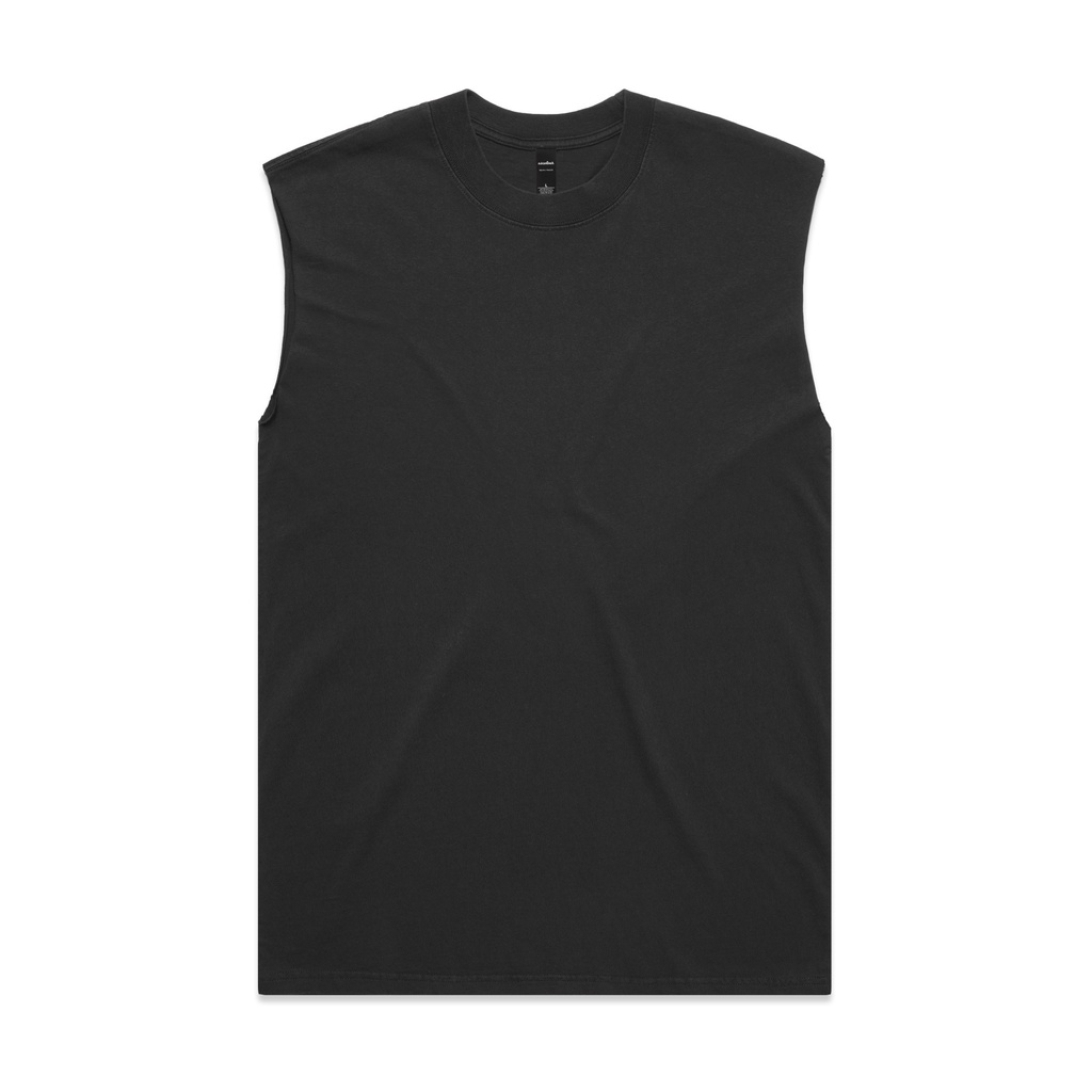 [5084-F_BLK-G-S] Heavy Faded Tank - 5084 (S, Faded Black)