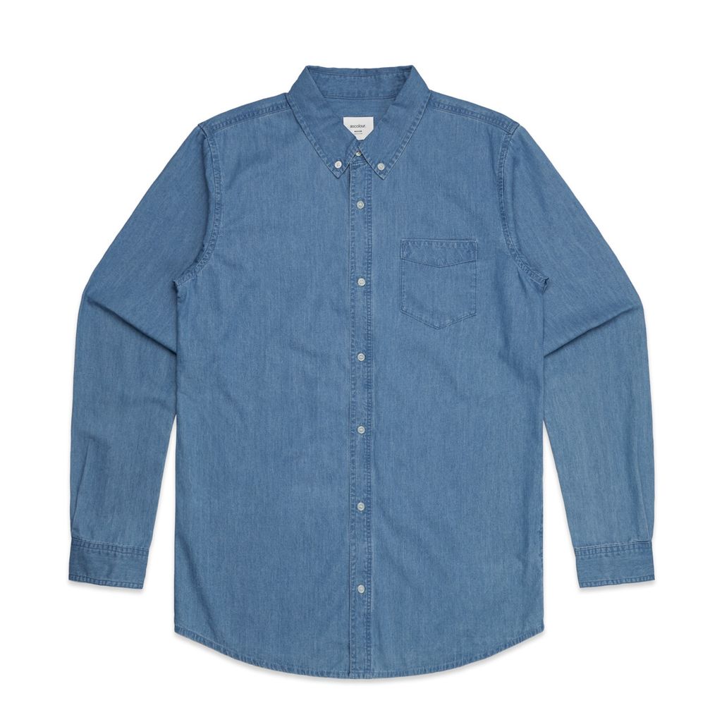 [5409-DEN_B-G-S] Blue Denim Shirt - 5409 (S)