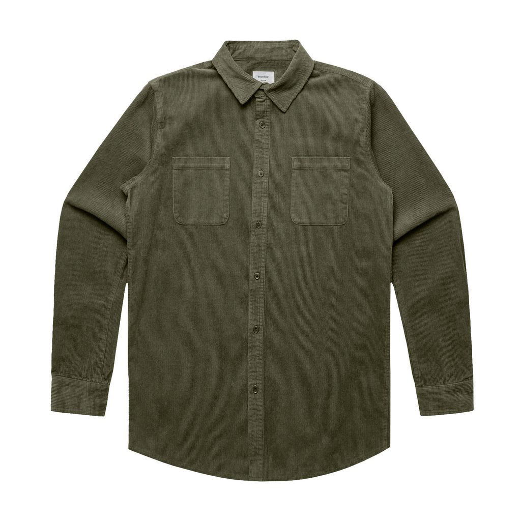 [5419-ARMY-G-S] Cord Shirt - 5419 (S, Army)