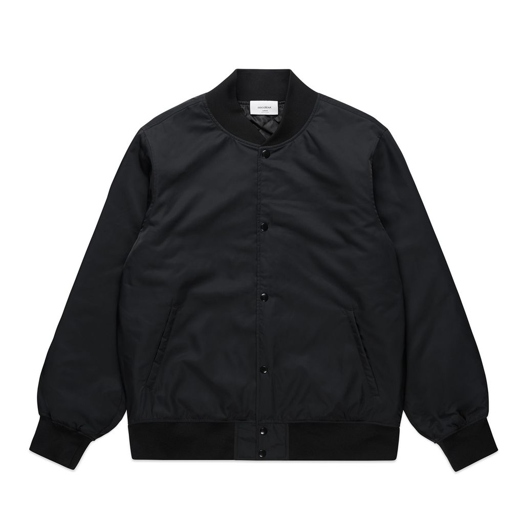 [5511-BLACK-G-S] College Bomber Jacket - 5511 (S)