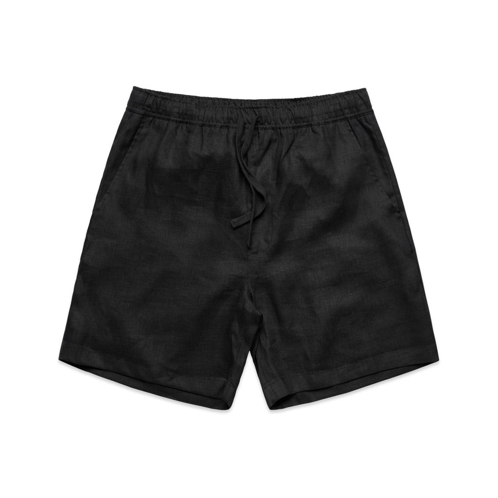 [5919-BLACK-30] Linen Shorts 18" - 5919 (30, Black)