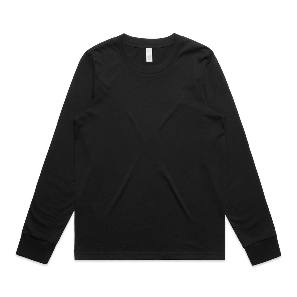 [4020-BLACK-F-XS] Wo's Maple L/S Tee - 4020 (XS, Black)