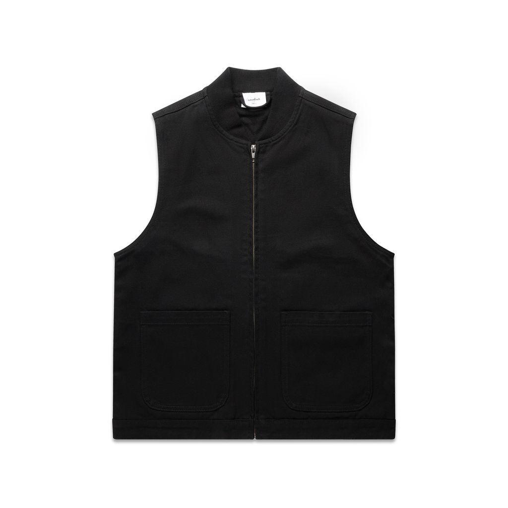 [4528-BLACK-F-XS] Wo's Canvas Heavy Vest - 4528 (XS, Black)