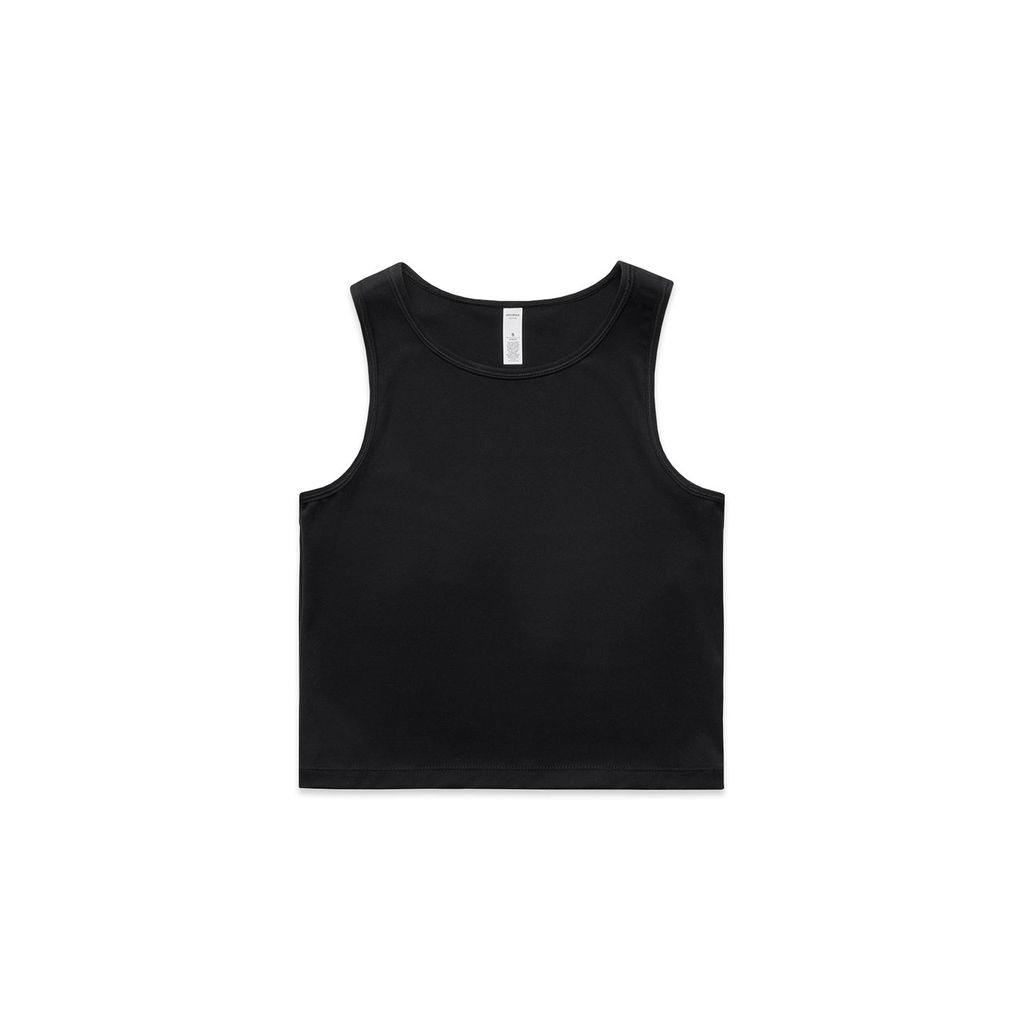 [4642-BLACK-F-XS] Wo's Active Crop Tank - 4642 (XS, Black)